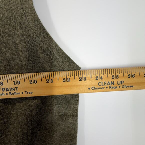 Brooks Brothers 100% Cashmere Knit Sweater Vest Green V Neck Men Size XL Preppy - Picture 3 of 10